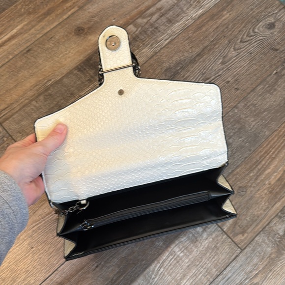 Leather Snake Skin Shoulder Bag Chain Purse - Picture 7 of 7